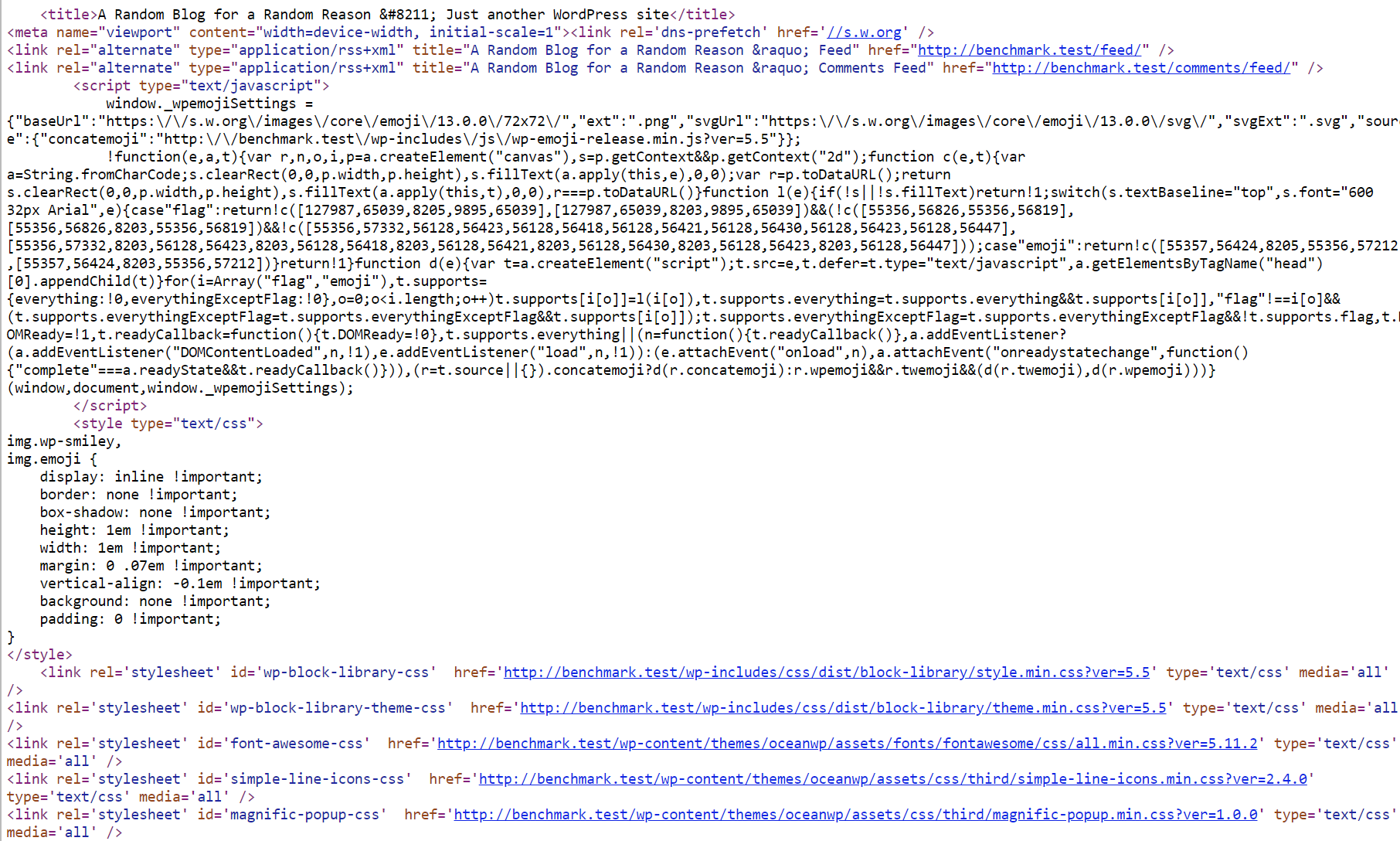 OceanWP unoptimized
